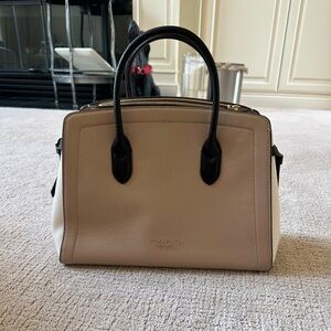 Kate Spade Knott Satchel Beige Colorblock
